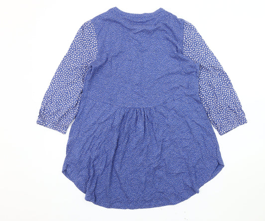 Womens UK Size 8 FatFace Blue Tunic Blouse