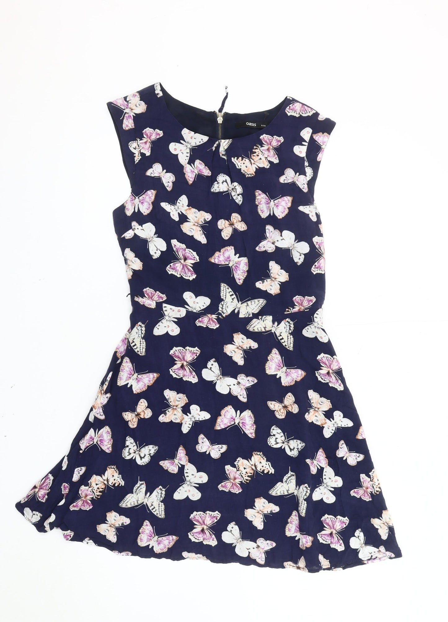 Oasis Women's Multicoloured Sleeveless Dress Size 8