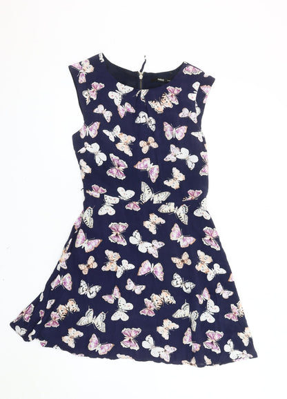 Oasis Women's Multicoloured Sleeveless Dress Size 8