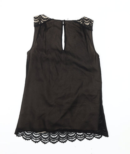 Womens UK Size 10 Monsoon Black  Blouse