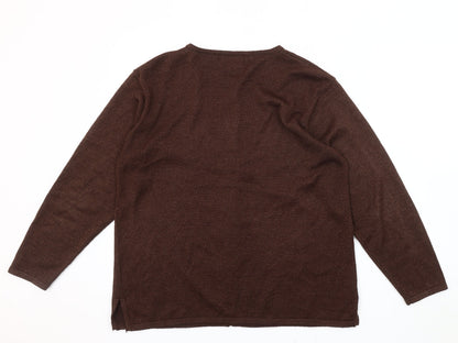 Womens UK Size M Casamia Exclusive Brown Cardigan Jumper