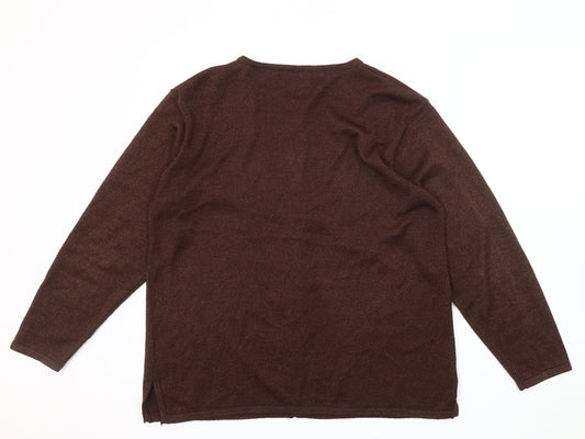 Womens UK Size M Casamia Exclusive Brown Cardigan Jumper