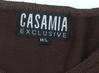 Womens UK Size M Casamia Exclusive Brown Cardigan Jumper