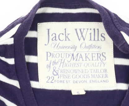 Jack Wills Men's Blue Striped T-Shirt, Size S
