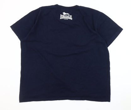 Lonsdale Men's Blue 2XL Logo T-Shirt