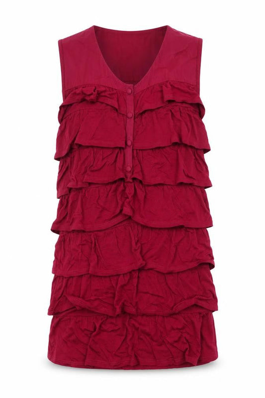 Womens UK Size S Reiss Red Jersey Blouse
