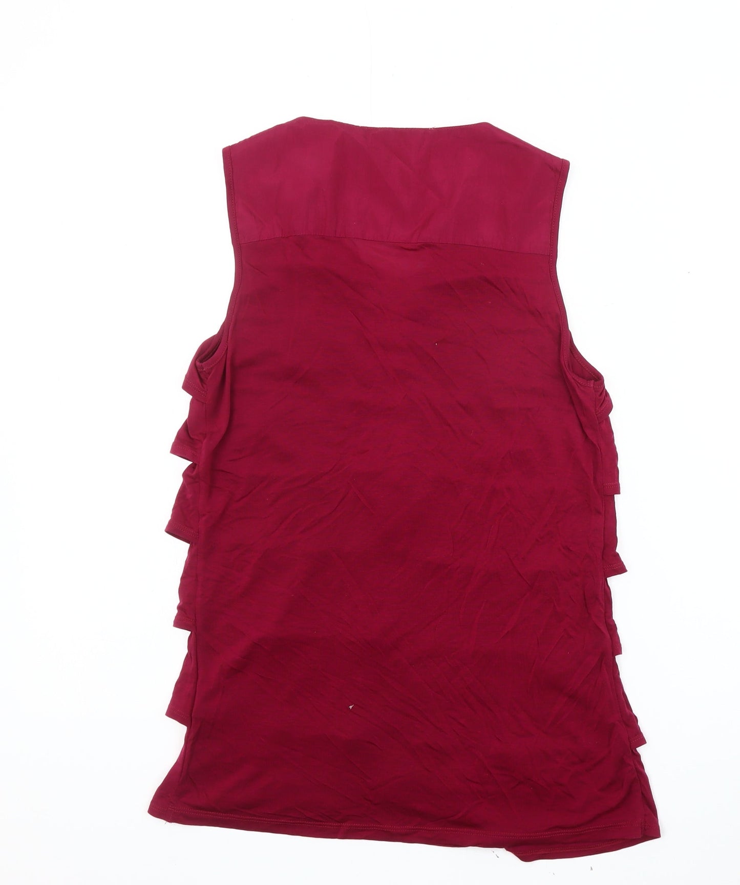Womens UK Size S Reiss Red Jersey Blouse