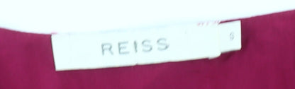 Womens UK Size S Reiss Red Jersey Blouse