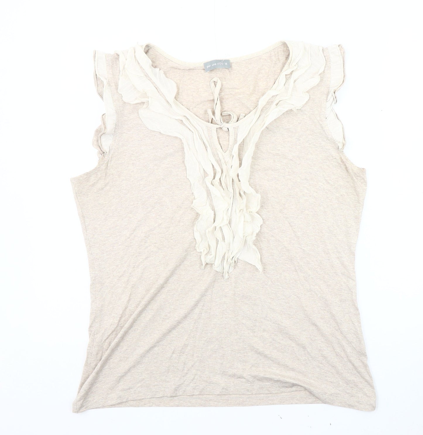 Womens UK Size 16 Marks and Spencer Beige  Blouse