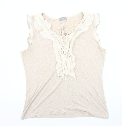 Womens UK Size 16 Marks and Spencer Beige  Blouse