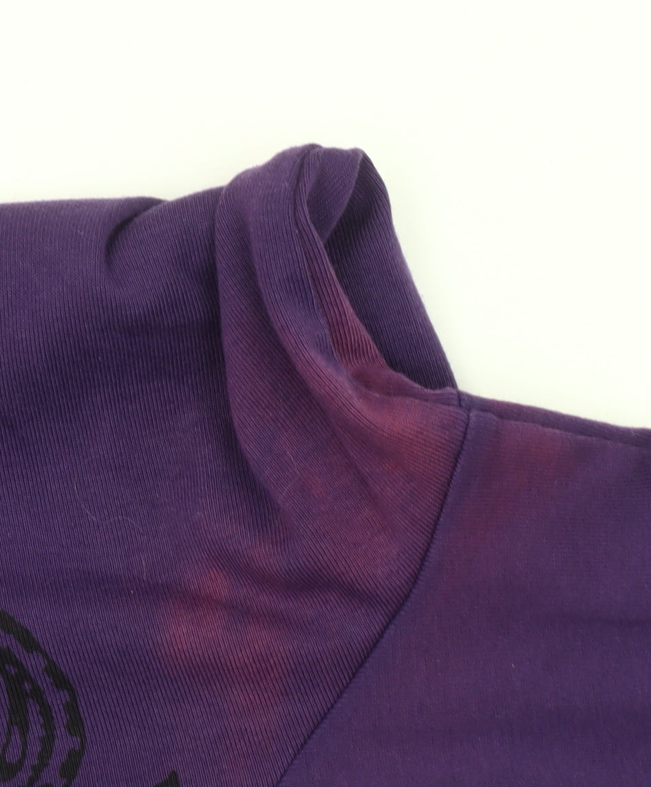 Womens UK Size XL Karen Scott Purple Basic T-Shirt