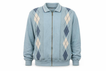 Mens UK Size M Damart Blue Full Zip Sweatshirt