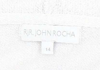 Womens UK Size 14 RJR John Rocha White Cardigan Jumper