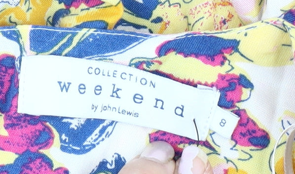 John Lewis Women's Multicoloured Floral Dress Size 8