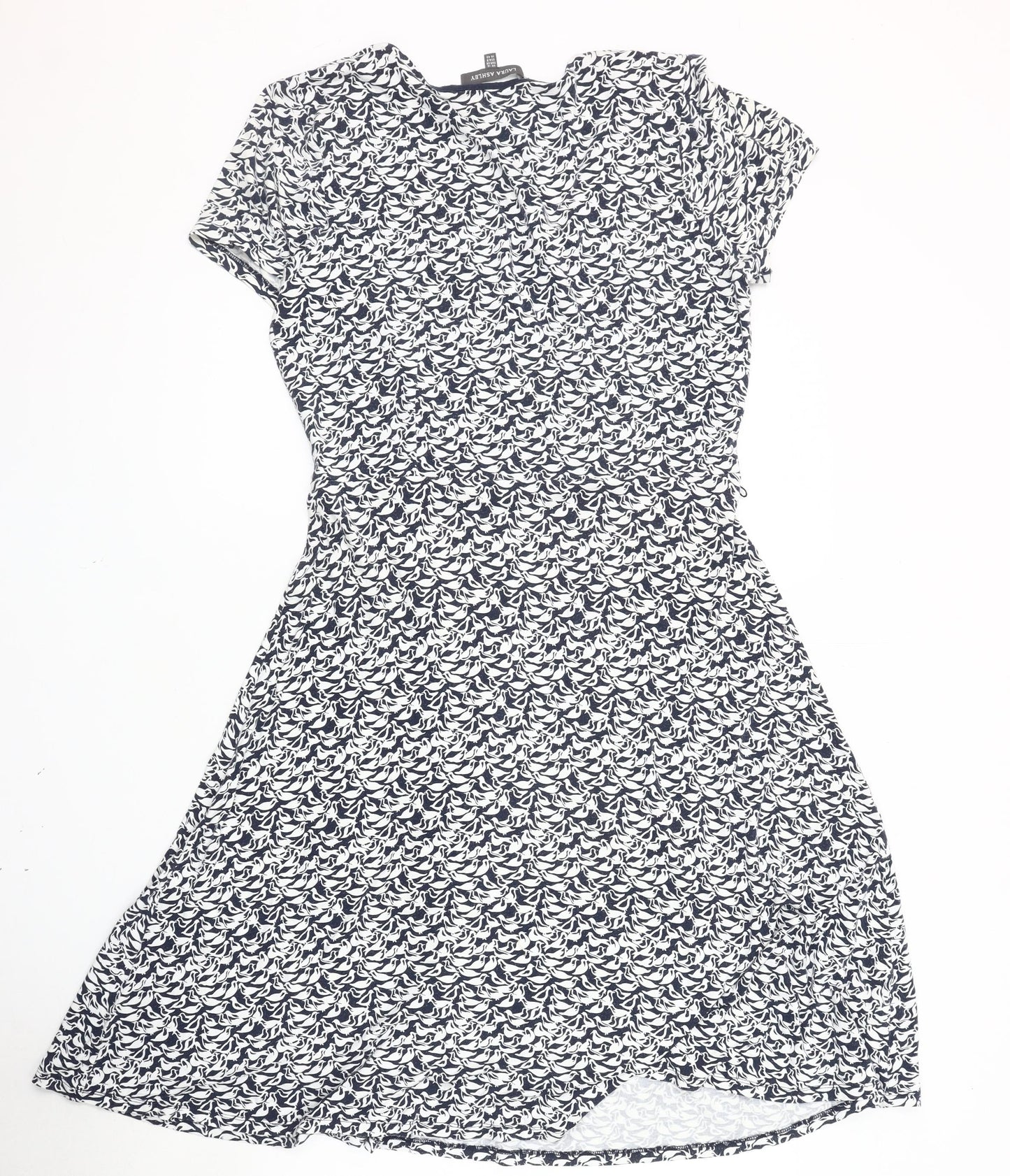 Laura Ashley Women's Blue Floral A-Line Dress, Size 12