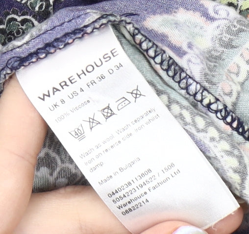 Womens UK Size 8 Warehouse Multicoloured  Blouse