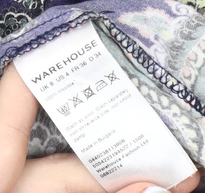 Womens UK Size 8 Warehouse Multicoloured  Blouse