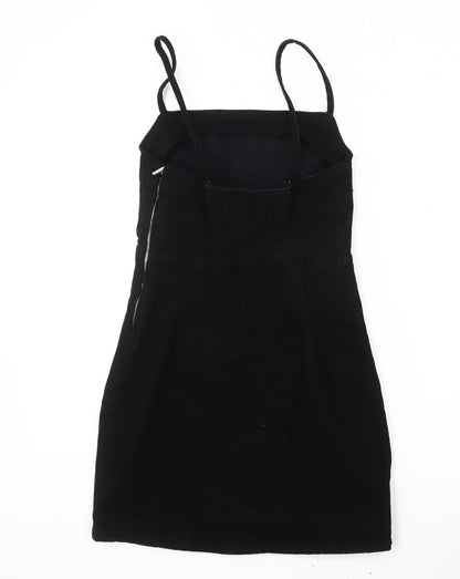 Zara Women's Black XS Strappy Cotton Dress