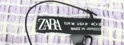 Womens UK Size 12 Zara Purple Cropped Blouse