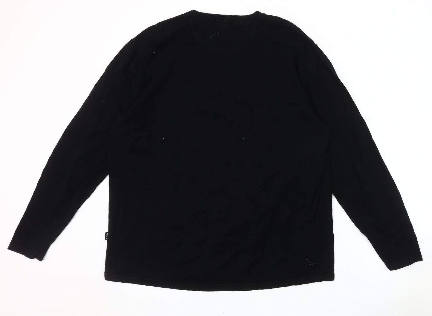 Daniel Hechter Men's Black Crew Neck Pullover L