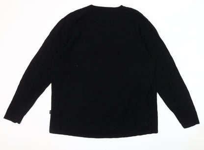 Daniel Hechter Men's Black Crew Neck Pullover L