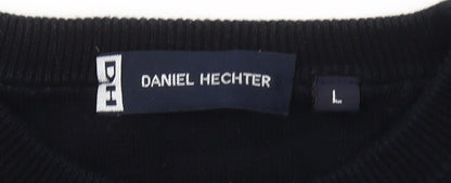 Daniel Hechter Men's Black Crew Neck Pullover L