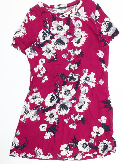 Joules Women's Pink Floral Dress Size 12