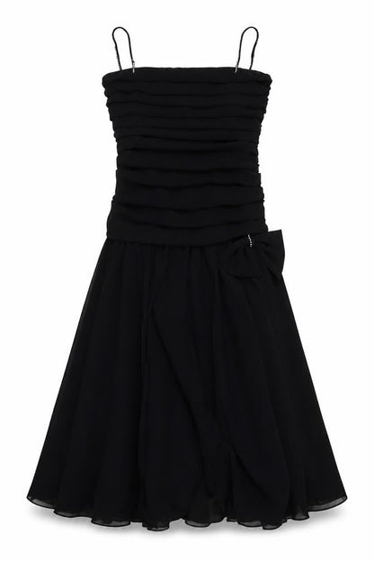 Parigi Women's Black Strapless Ruched Dress - Size 8
