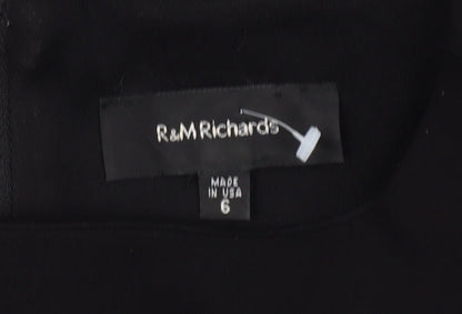 R&M Richards Women's Black Sheath Dress Size 6