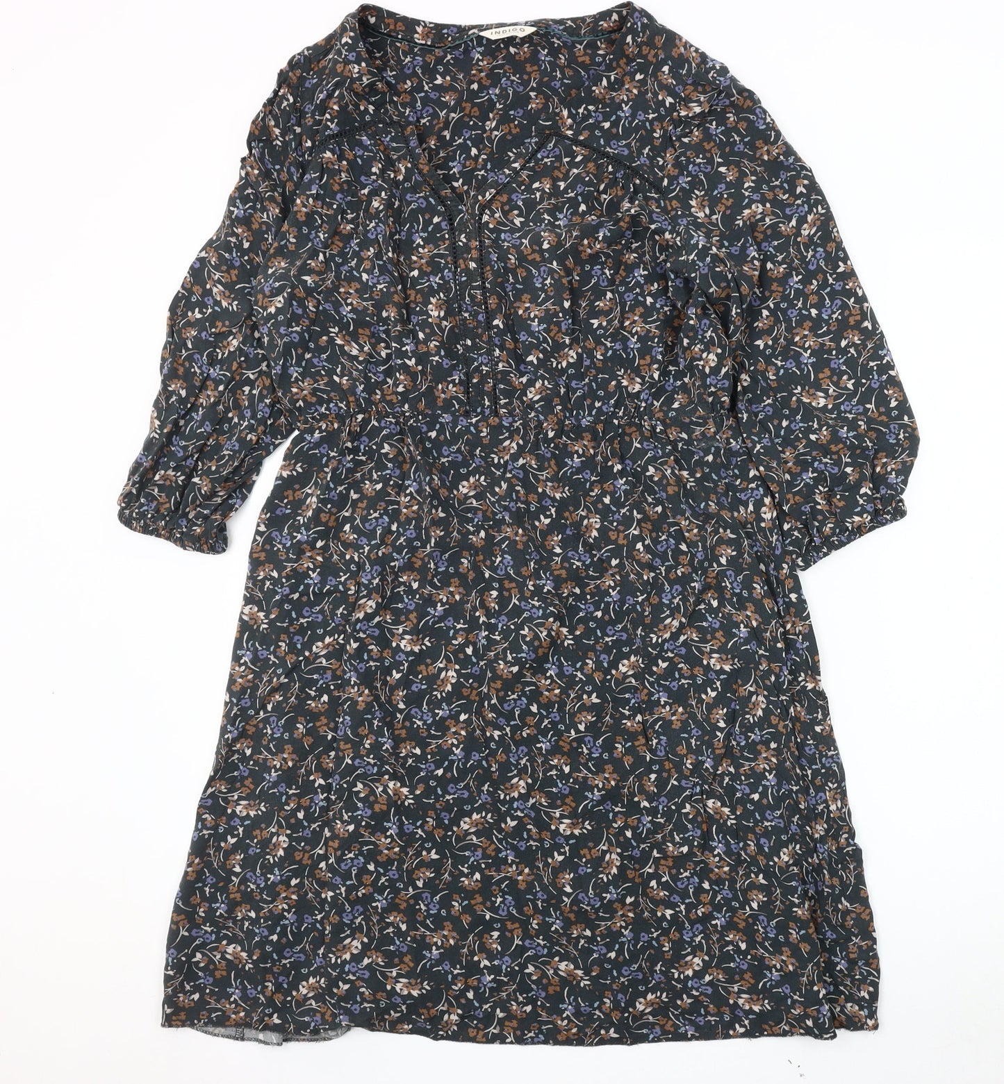 Marks and Spencer Women's Multicoloured 3/4 Sleeve Dress