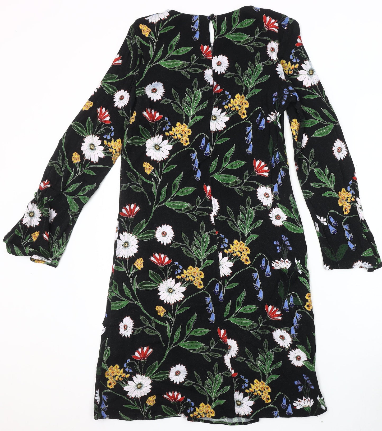 Finery Women's Black Floral Shift Dress Size 10