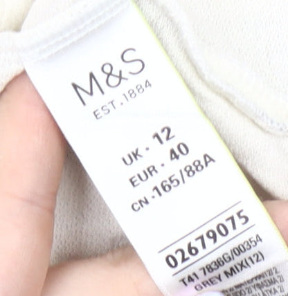 Marks and Spencer Women's Grey Animal Print Dress, Size 12