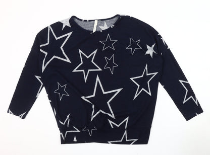 Womens UK Size 12 Stella Navy Pullover Jumper