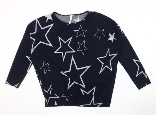 Womens UK Size 12 Stella Navy Pullover Jumper