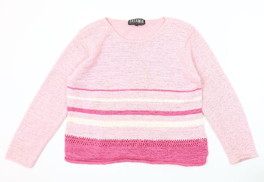 Womens UK Size M Casamia Pink Pullover Jumper