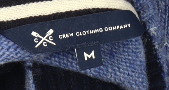 Crew Clothing Company Men's Blue Henley Jumper M
