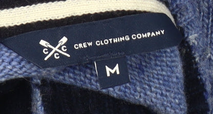 Crew Clothing Company Men's Blue Henley Jumper M