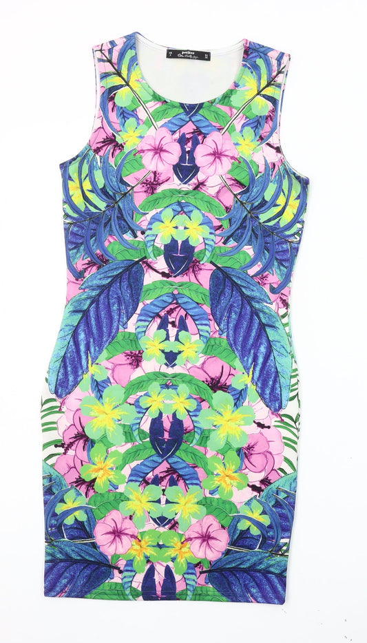 Miss Selfridge Petites Floral Bodycon Dress Size 6