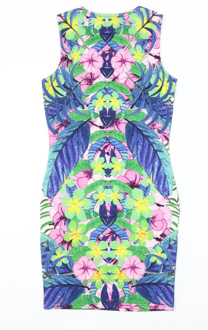 Miss Selfridge Petites Floral Bodycon Dress Size 6