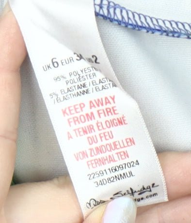 Miss Selfridge Petites Floral Bodycon Dress Size 6