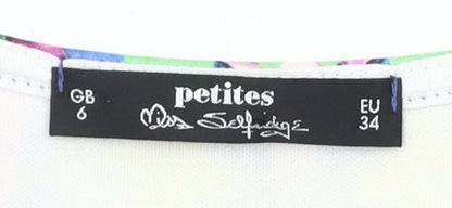 Miss Selfridge Petites Floral Bodycon Dress Size 6