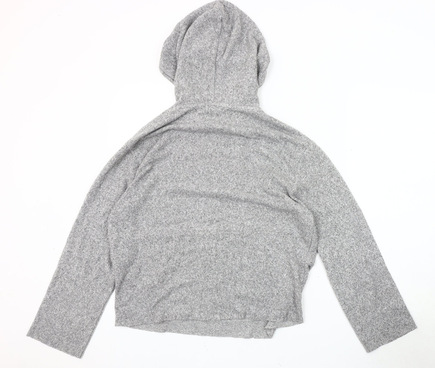 Zara Women's Grey Knit Pullover Hoodie Size 6