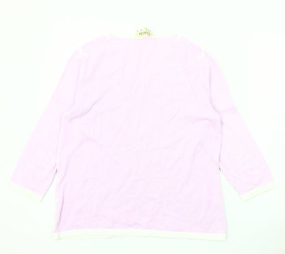 Womens UK Size L Viyella Pink Pullover Jumper