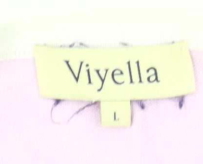 Womens UK Size L Viyella Pink Pullover Jumper