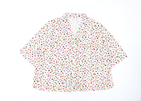 Womens UK Size L Warehouse Multicoloured Basic Blouse