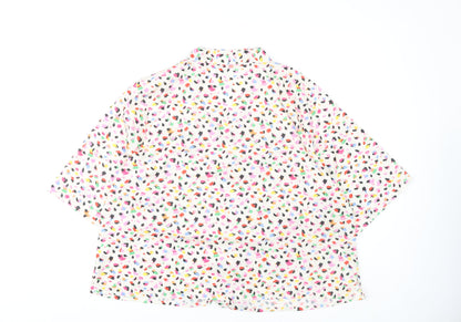 Womens UK Size L Warehouse Multicoloured Basic Blouse