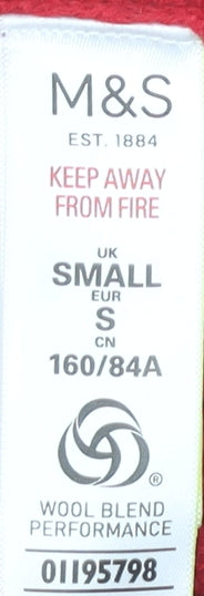 Womens UK Size S Marks and Spencer Red Pullover Jumper