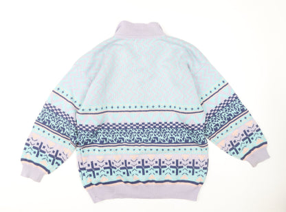 Dash Women's Multicoloured Collared Pullover Jumper, S