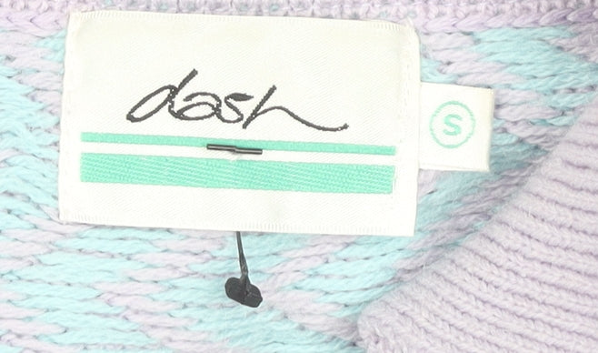 Dash Women's Multicoloured Collared Pullover Jumper, S