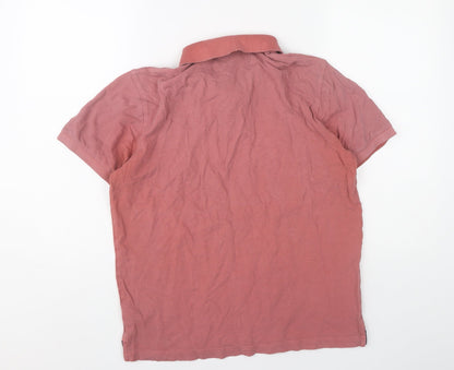 GANT Men's Polo Medium Pink Short Sleeve